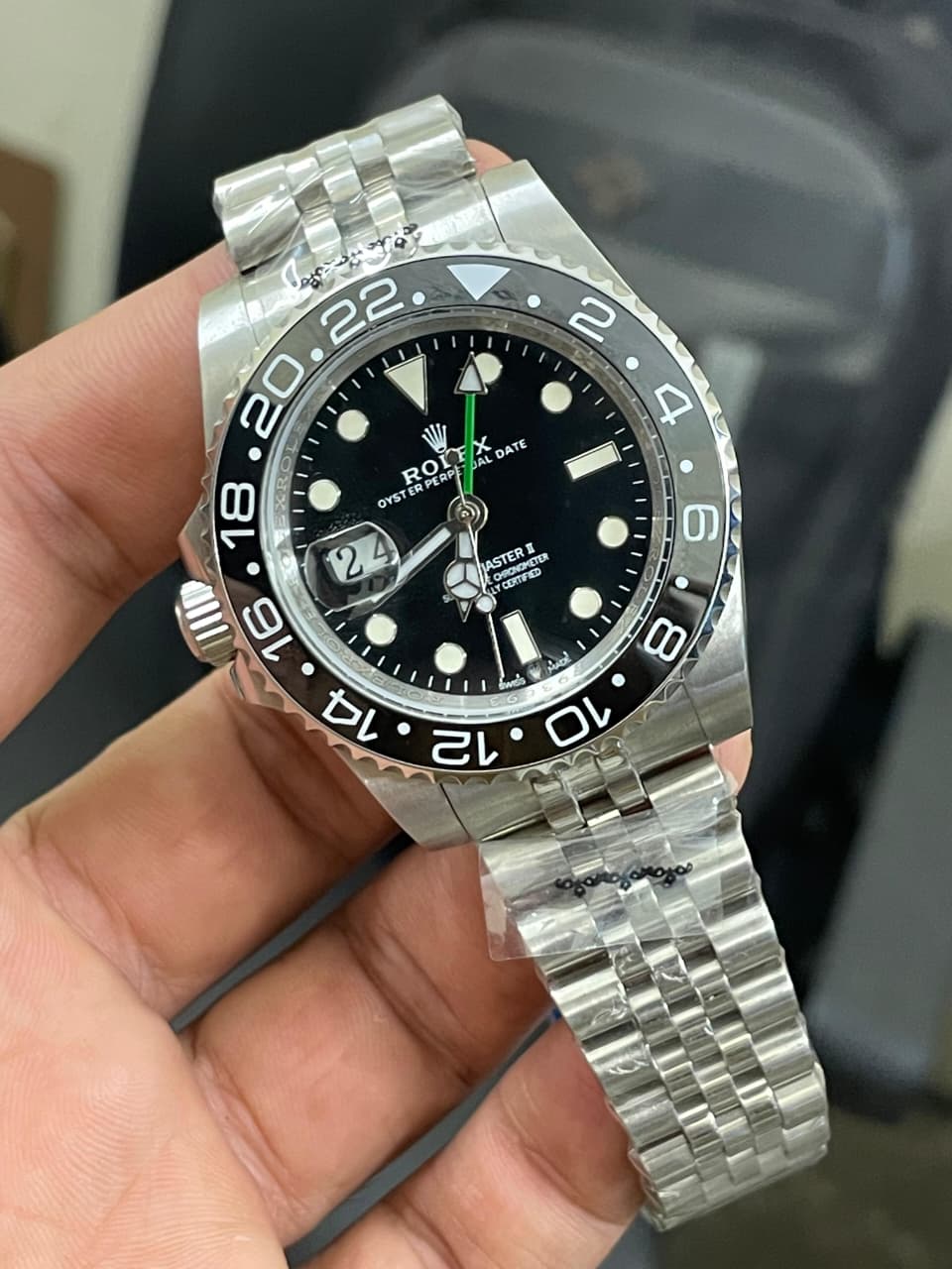 GMT-Master II Bruce Wayne Left-Hand  Steel Jubilee Watch