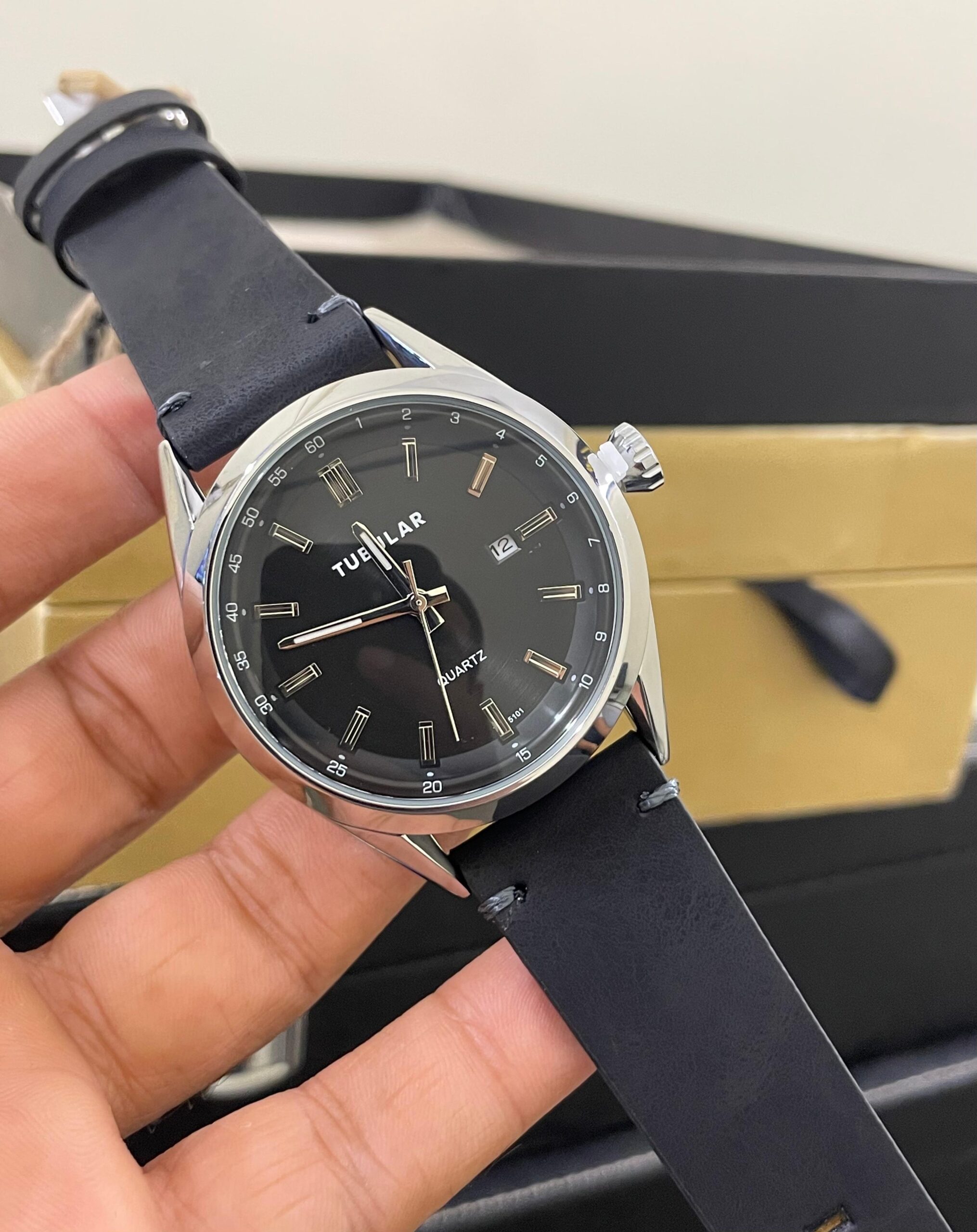 Tubular Premium Leather Watch - Image 4