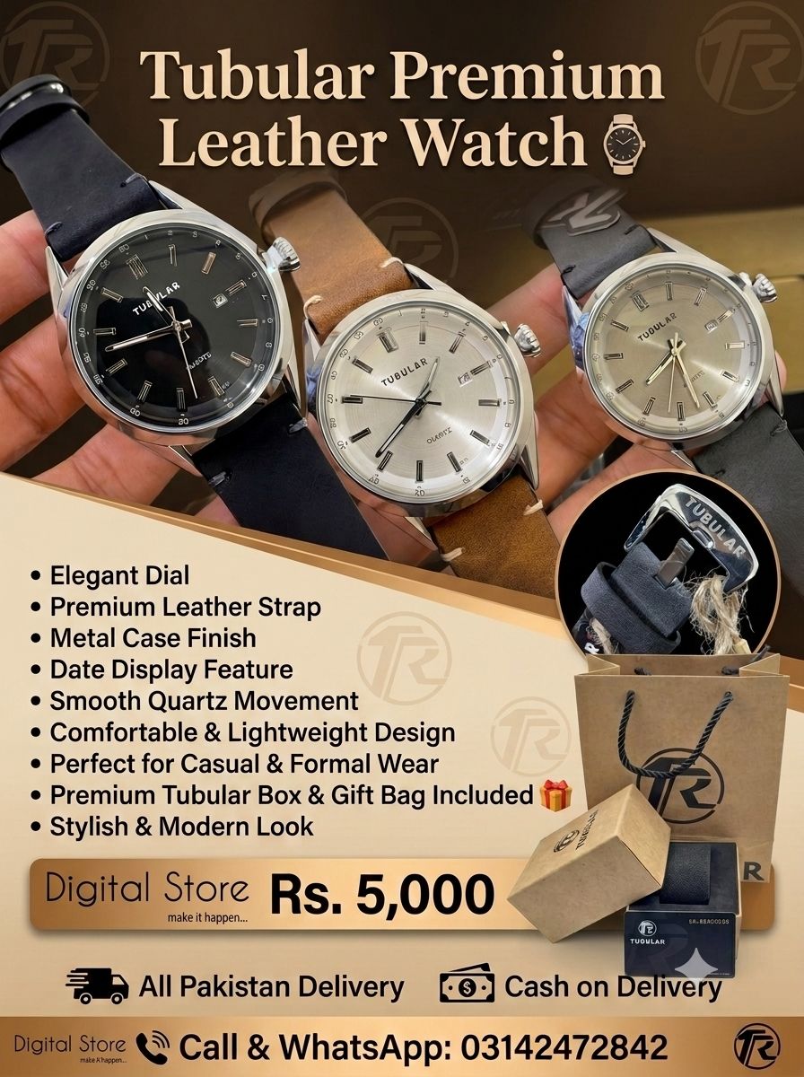 Tubular Premium Leather Watch - Image 2