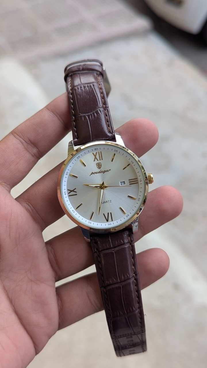 Poedagar Brown Stripe Original Men's Watch